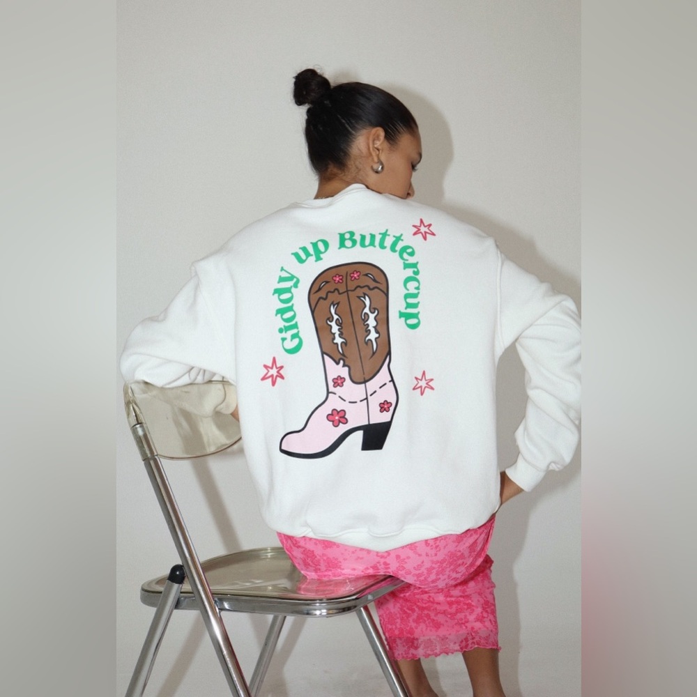 NWT country Cowgirl boot Nashville sweatshirt crewneck